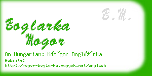 boglarka mogor business card